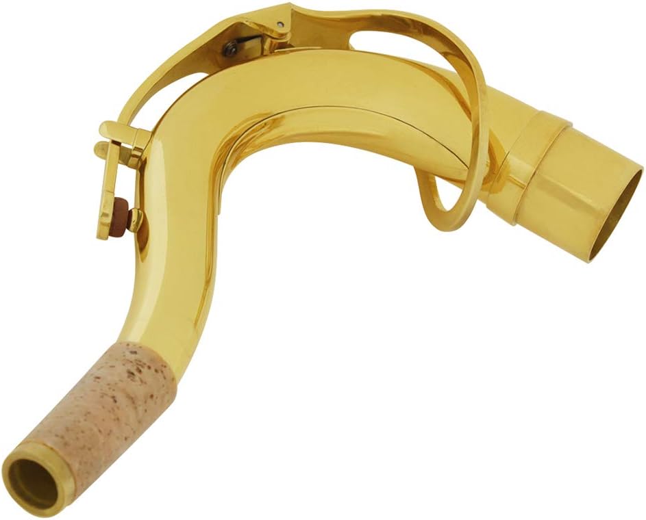 HXBER Brass Tenor Saxophone Sax Bend Neck 27.8mm Saxophone Accessores Parts Gold