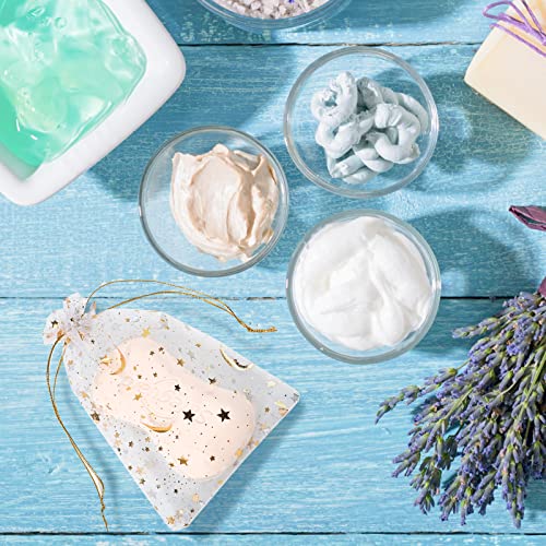 Fushenmu 100Pcs 4X6 Inch White Organza Jewelry Gift Bag,Moon Star Drawstring Candy Bag Pouch For Wedding Baby Shower Party Gift Wrapping Supply #TOP5