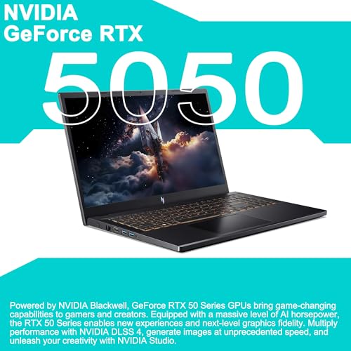 Image of acer Nitro V 15 Gaming Laptop 15.6 inch FHD IPS 165Hz Intel 8-core i5-13420H 16GB DDR4 1TB SSD GeForce RTX 5050 GDDR7 DLSS4 (Up to 440 AI Tops) Backlit Thunderbolt WiFi6 Win11 w /ICP Hub