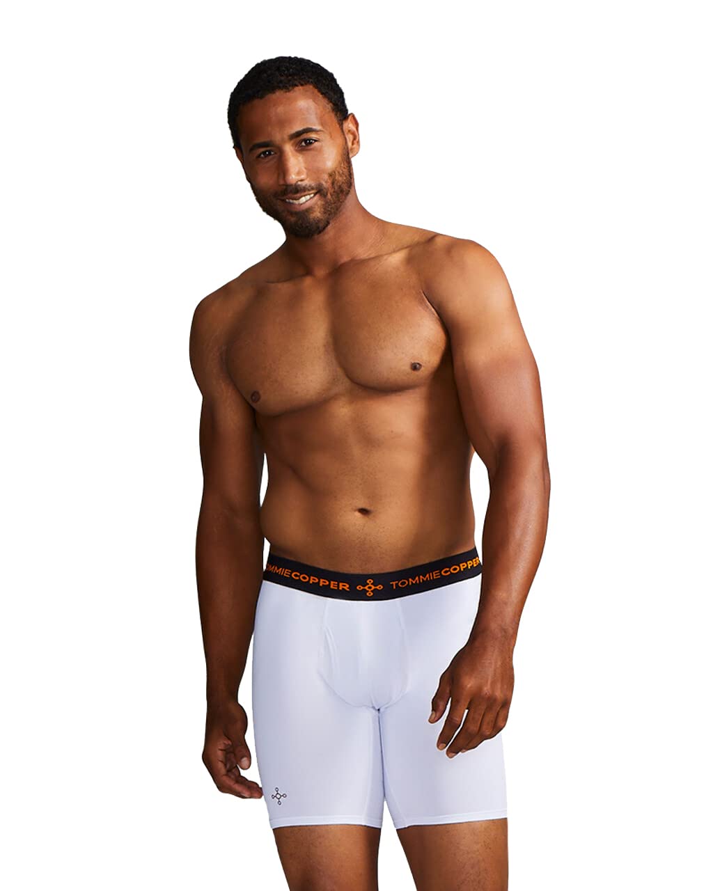 Tommie Copper Men’s Performance Compression Undershorts | Breathable Underwear with Fly, Sweat Wicking Briefs for Everyday, White, Large
