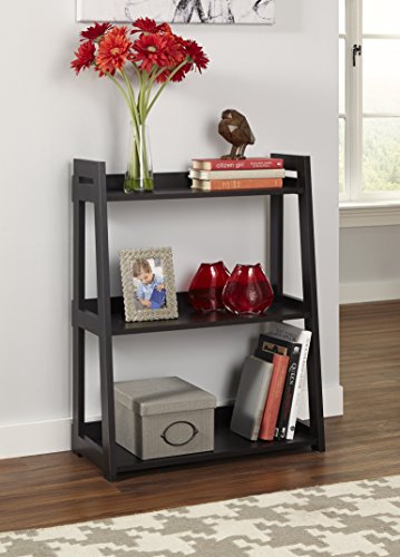 ClosetMaid 3312 No-Tool Assembly Wide 3-Tier Ladder Shelf, Black Walnut