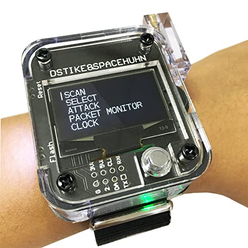 Image of All-New WiFi Deauther Watch V3 ESP8266 Programmable Development Board | Wearable Smartwatch | OLED&Laser | Attack /Control /Test Tool|LOT for DSTIKE (Deauther V3)