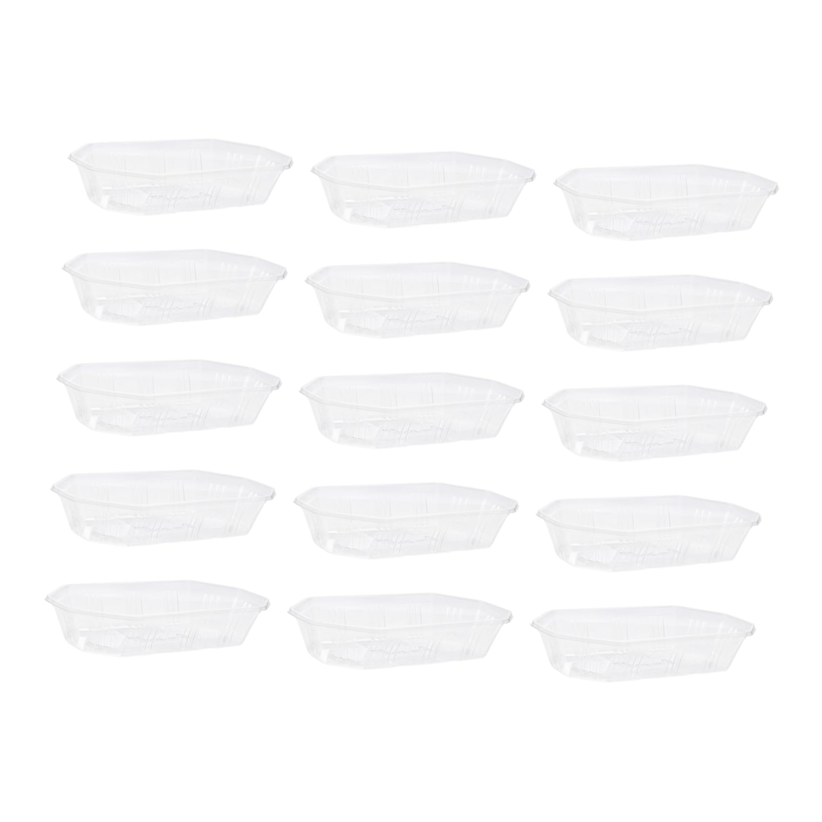 OFFSCH 100pcs Fruit Storage Tray Plastic Containers Food Sealing Tray Serving for Party