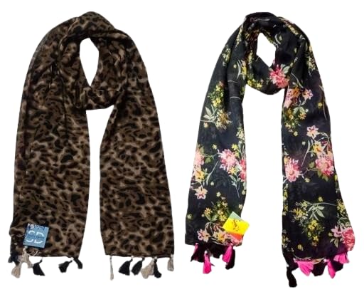 Chiffon Printed Scarfs Set For Womens Pack of 2 |SL_217-image-31