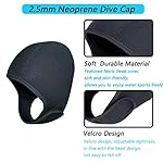 LOOEEL 2.5mm Neoprene Dive Cap Surf Cap,Diving Hat,Thermal Wetsuit Hood Cap with Chin Strap,Windproof Cap for Surfing Kayak Rafting Canoe Snorkeling Water Sports - Image 4