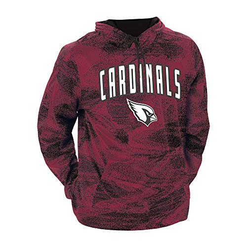 Zubaz NFL Men's All-Over Static Print Hoodie, Arizona Cardinals, Large