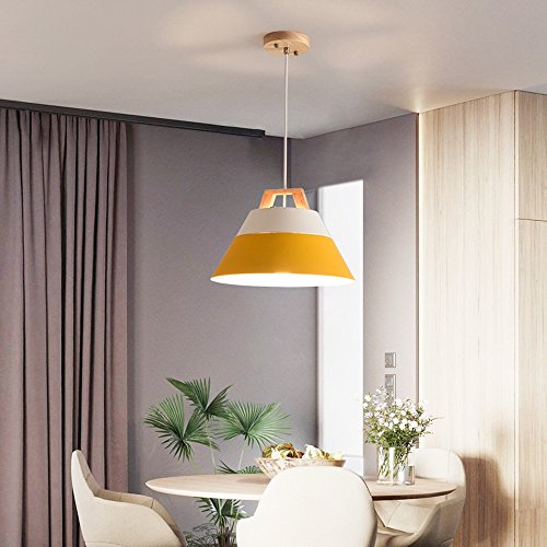 Lustre suspension moderne E27 plafonnier contrasté cuisine salon bar
