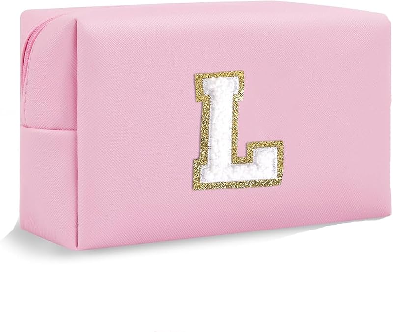 Necessaire de maquiagem SxoSyo em couro PU rosa, estilo L, modelo CB001, 1 unidade