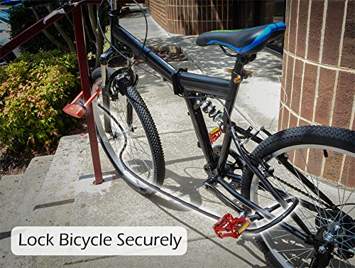 Lumintrail 12Mm (1/2 Inch) Heavy-Duty Security Cable, Vinyl Coated Braided Steel With Sealed Looped Ends (4', 7', 15' Or 30') (4-Ft) #TOP2