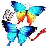 Kaiciuss 2 Pack Butterfly Kites for Kids and Adults Easy to Fly, Large Single Line Beach Kite for Teens, Easy Flying Kite for Boys and Girls