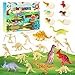 Calendario dell'Avvento 2021 Natale dinosauri giocattolo, 24 Pz Calendario Conto Alla Rovescia Natale per Bambini Dinosauri Figure Dino Uova Dinosauro Giocattoli A Sorpresa Regalo per Ragazzi Ragazze