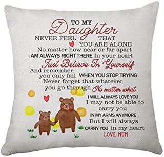 Sweet 16ht Birthday Gift for Daughter Women Pillow Cover Cushion Cover Daughter Gift from Mum Dad Inspirational Throw Pillow Cover for Daughter Birthday Commemorative Gift (16th)
