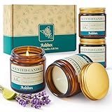 Ashlux 4 Pack Scented Candles as Candle Gift Set, Candle Set for Women, Long...