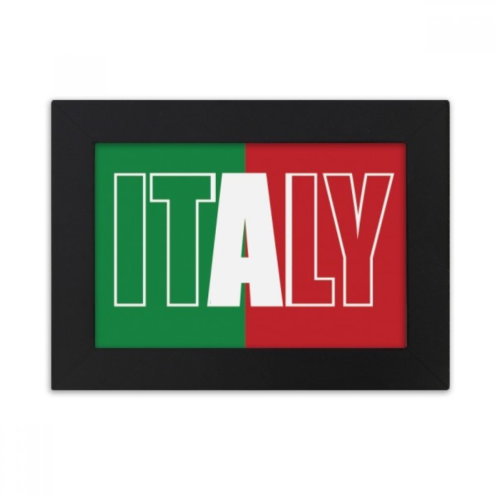 Drapeau Italie Cadre Photo Bureau Noir pour Décorer Votre Espace de Travail