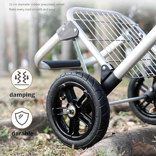Carretilla plegable con ruedas para carga y compra miniatura 6