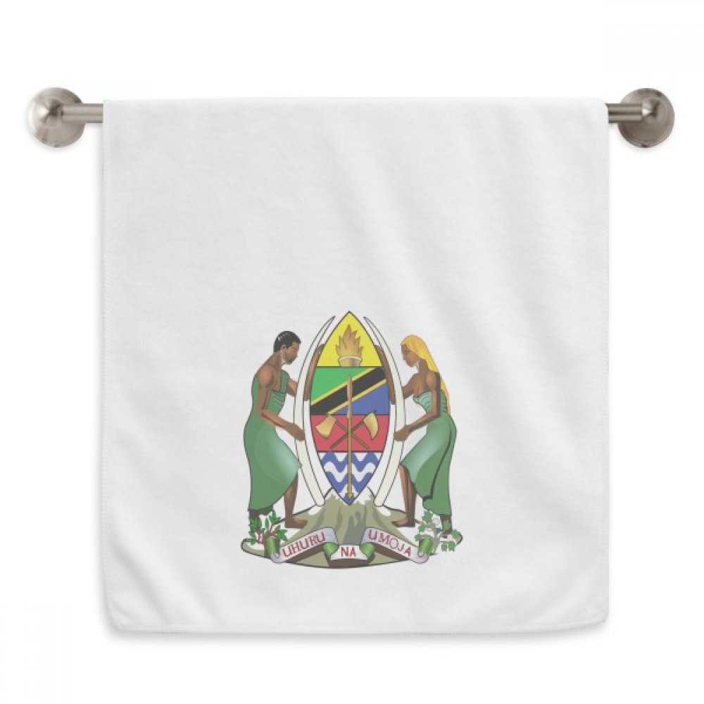 Serviettes débarbouillettes Tanzanie blanche 13x29 pouces essuie mains coton