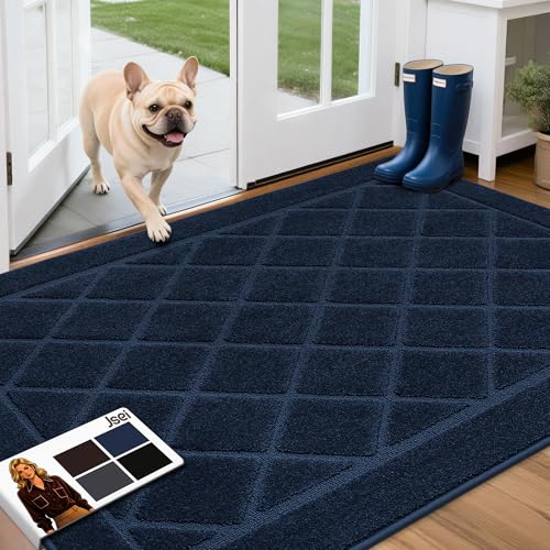 JSEI Dirt Trapper Door Mat 36"x60", Navy Blue