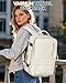 VECAVE Vacuum Travel Backpack with Pump for Women,Airback Personal Item Carry on Backpacks Flight Approved 18x14x8 inches for Men,Laptop Waterproof Work Compression bags Casual Daypack. (Beige)