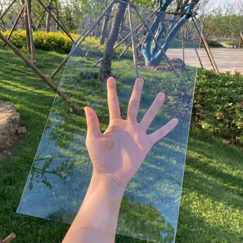 1.2mm Policarbonato Placas Transparente Tejados, Hojas de Techos Lámina Metacrilato, Planchas de Cubiertas Plástico Paneles Acrílica para Invernadero Cocheras Jardín Marquesinas(20x80cmx1.2mm)