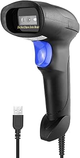 NetumScan USB Wired 1D CCD Barcode Scanner - Handheld Screen & Paper Reader for Warehouse, Library, Supermarket Inventory