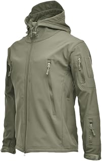 Adhdyuud Men Military Fleece Multicam Jacket Softshell Tactical Waterproof Camping Hunting Army Combat Coat