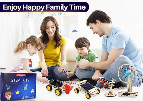 stem kits for kids ages 8-10-12-14 stem toys for boys age 8-12 science projects solar car building kits activities engineering kit gifts for 8 9 10 11 12 year old boys