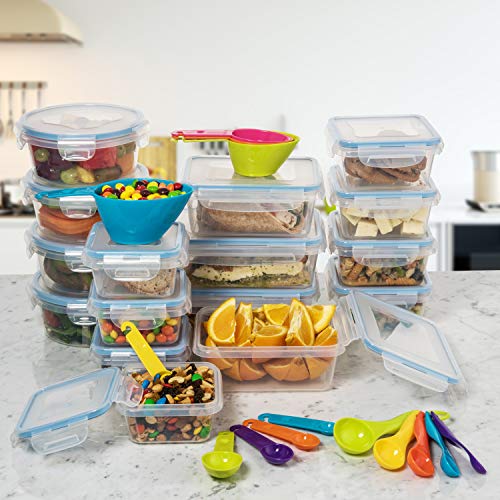HUGE SET (32 Pack) Food Storage Containers with Lids - Plastic Food Containers with Lids - Airtight Leak Proof, Easy Snap Lock Lunch Box, BPA-Free Plastic Storage Container Set - Thumbnail 7
