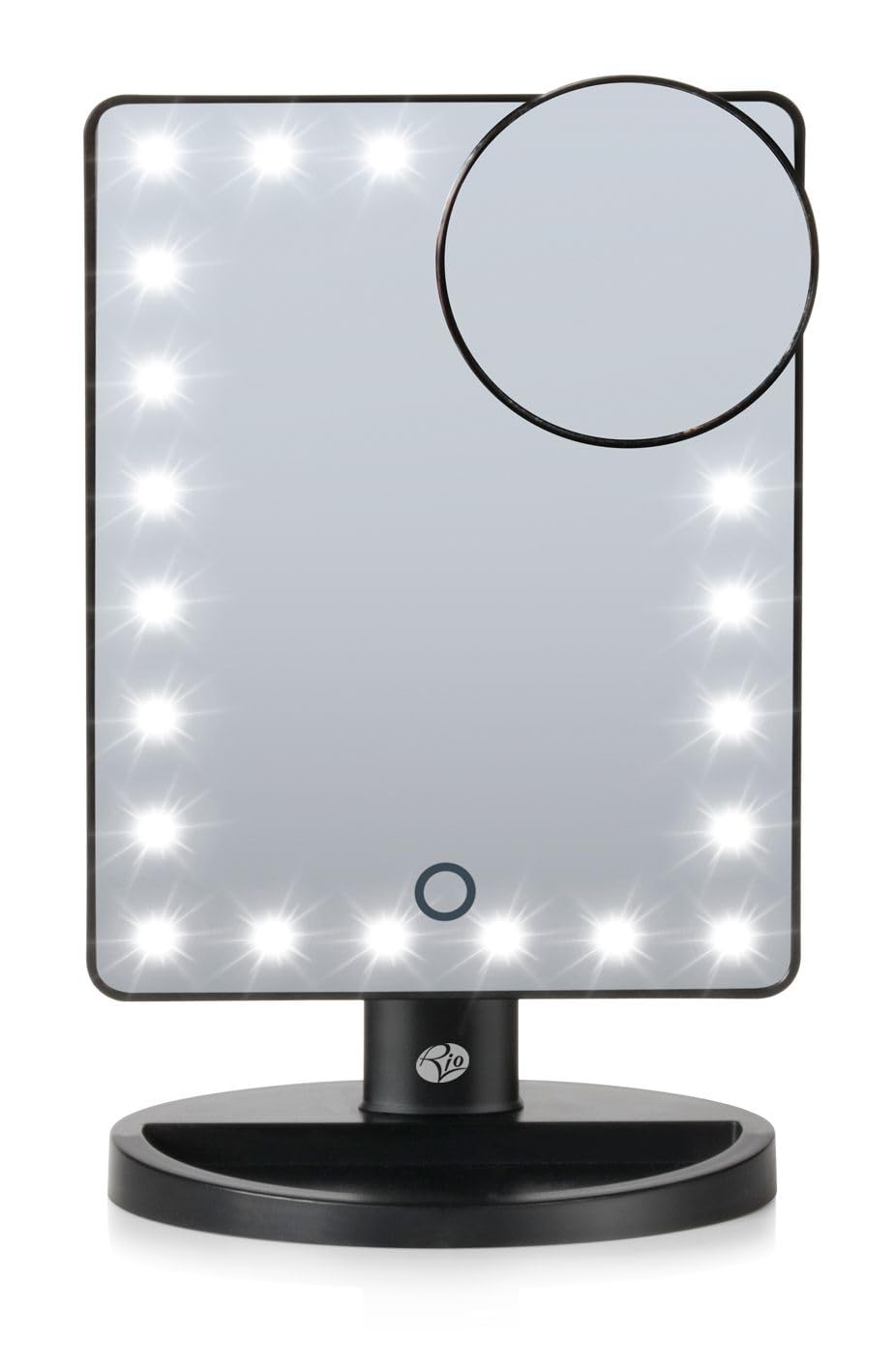 Rio Specchio Da Trucco Dimmerabile Con 24 Led Touch Con 3 Opzioni Di Illuminazione Di Colore, Specchio Cosmetico Portatile Ad Alta Definizione, Luminosità Regolabile, Specchio Cosmetico Da Tavolo Per-image