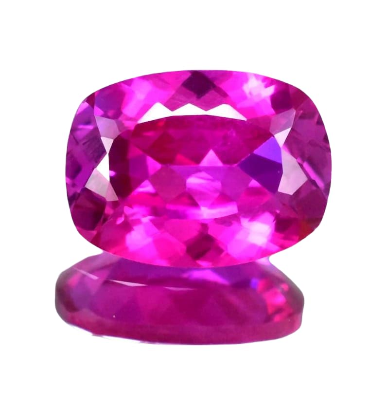 Saphir rose naturel en forme de coussin 14x11mm pour haute joaillerie