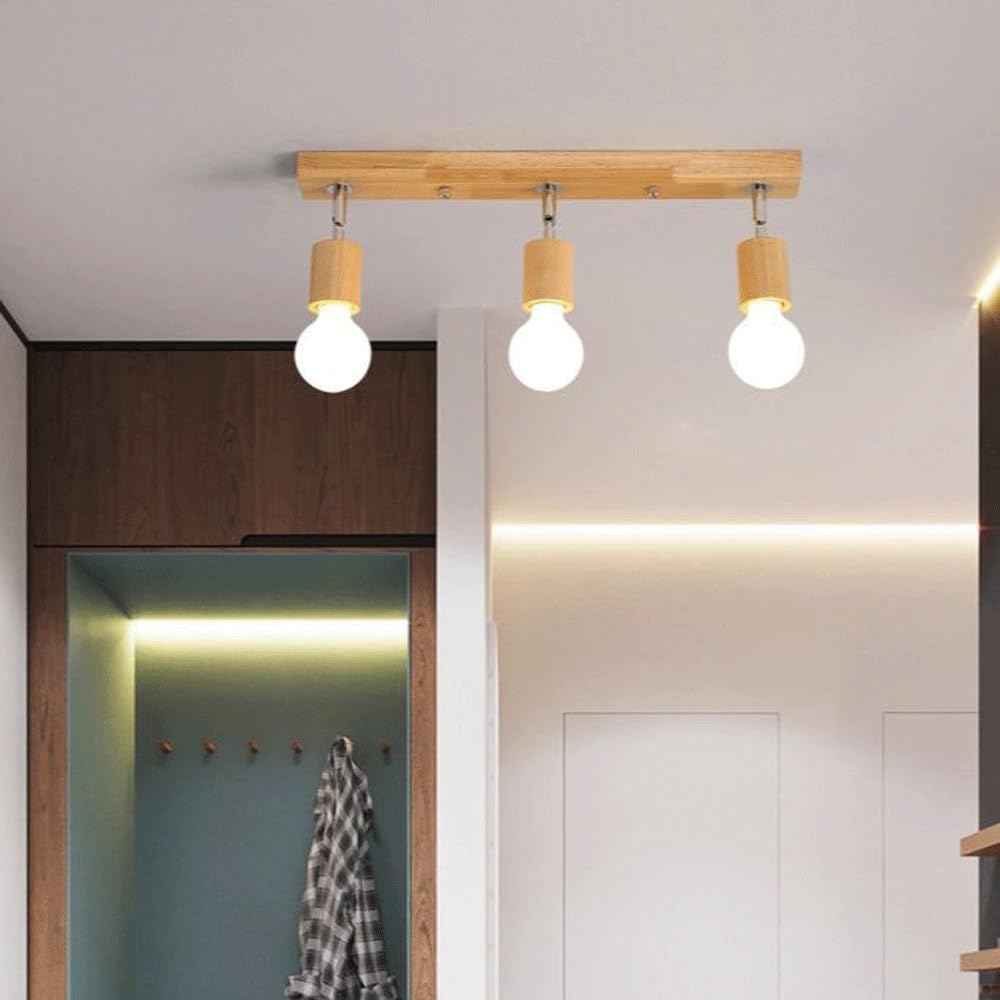 Genérico Iluminación de techo de madera nórdica
