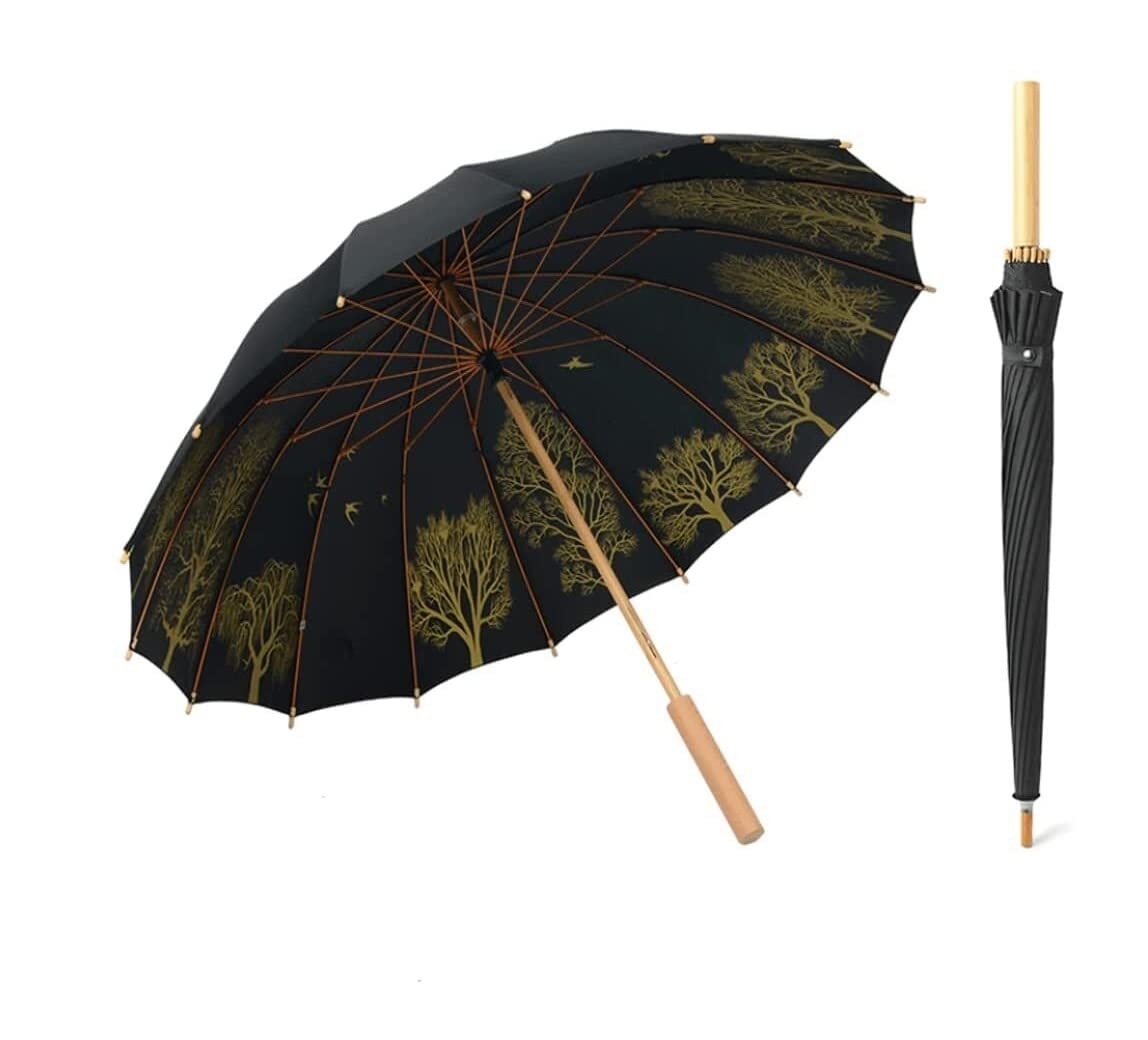 Parasolka Parasol Parasolem Duży Parasol Golfowy Z Bambusowym Uchwytem Kompaktowy Parasol W Sztyfcie Do Podróży Na Zewnątrz Parasole Kempingowe Parasole Kobiet i Mężczyzn (Blue : Blu, Size : 32.6inc