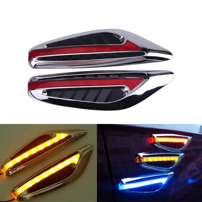 Lámpara lateral de luz dirección DC12V para coche en forma de cuchilla par de intermitentes 2