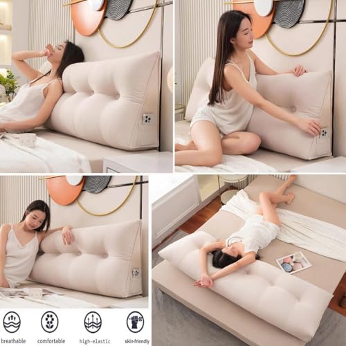 Almohada de reposo de cama ergonómica con cuña para lectura 8