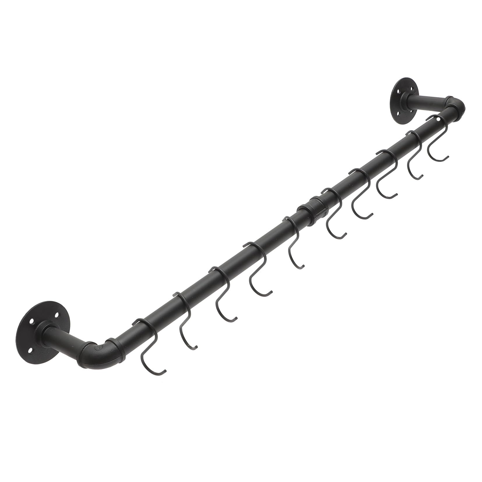 Cabilock 1ensemble Support Murale De Cuisine Industrial Avec Crochets Pour Casseroles Et Poêles Organisateur De Pots Et Ustensiles De Cuisine Rail Pratique Et Économiseur Espace