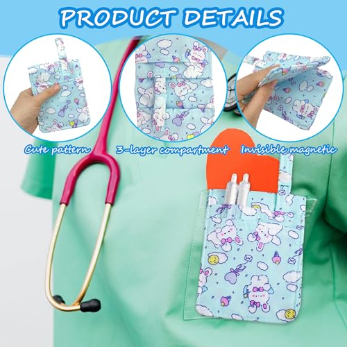Niuhong Krankenschwester Tasche Niedliche Cartoon Nurse Taschenorganizer Krankenpflege Organizer Taschen Kompakt Praktische Pflegekräfte Tasche Multifunktionale Fächern Täschchen Medizinisches (A)
