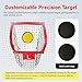 YeahChi 7x7ft Football Throwing Net with 5 Different Sized Targets,Circular Target for More Acurrecy Training,Football Training Net with Compact Carrying Bag