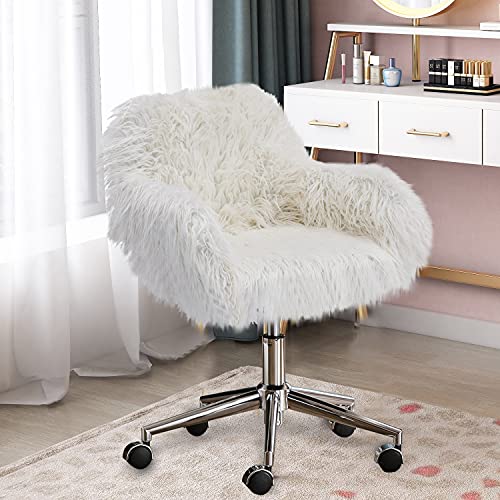 Elegant Faux Fur Modern Office Chair