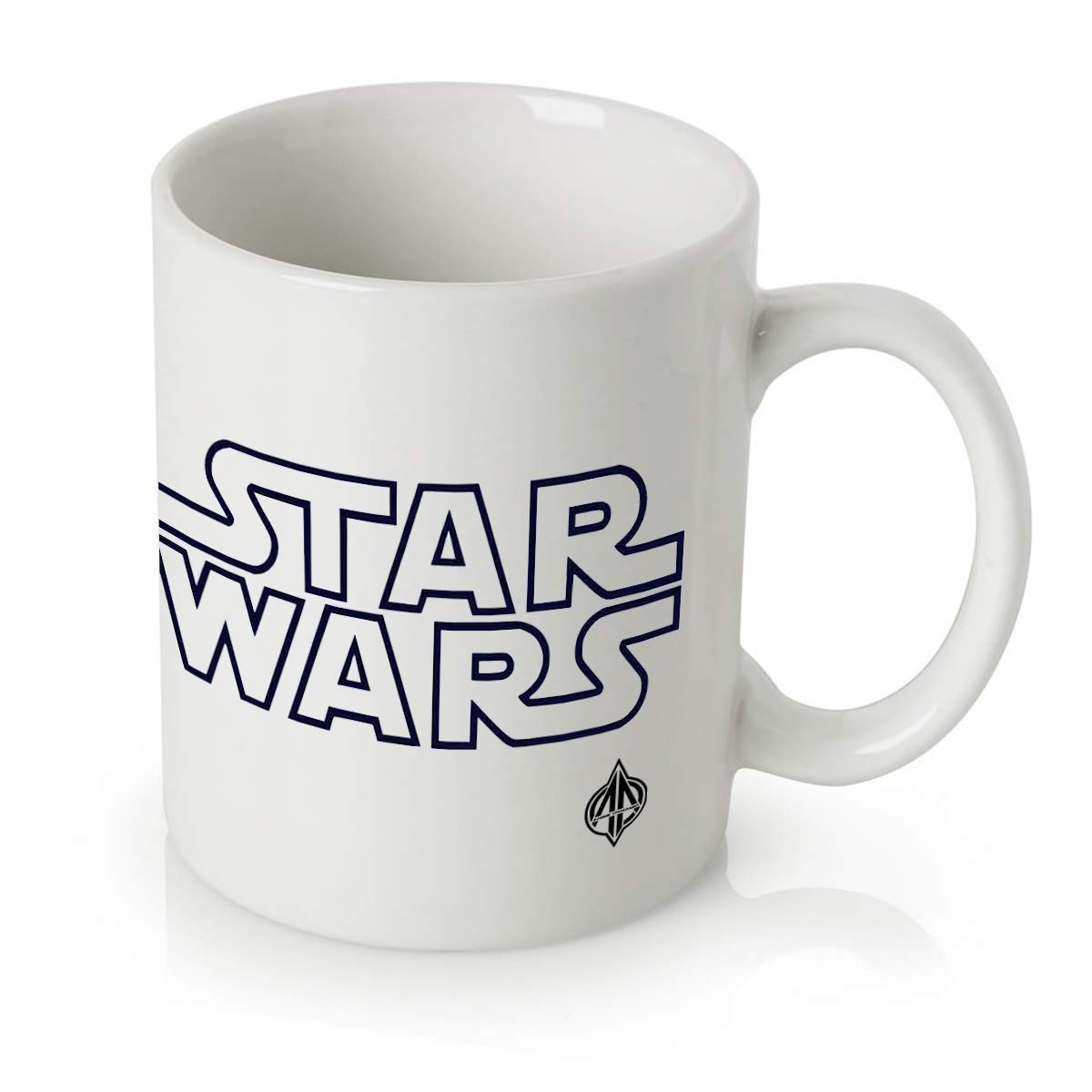 local 325mL White ceramic mug with Starwars logo
