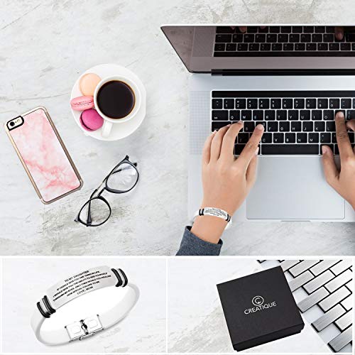 Creatique Inspirational Bracelets Engraved, Personalized Gifts To My Son, To My Daughter Husband Wife Bracelet, Son Bracelet From Mom And Dad, Son Gift For Graduation, Birthday (Daughterlovemom) #TOP6