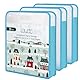 Caydo Scrapbook Papier Lagerung, 3 Pack Blau Erweiterbare Papier Mappe, Klare Tragbare 30 x30 cm Papier Lagerung mit Griff für das Halten von 30 x 30 cm Scrapbook, Vinyl Papier, Karton