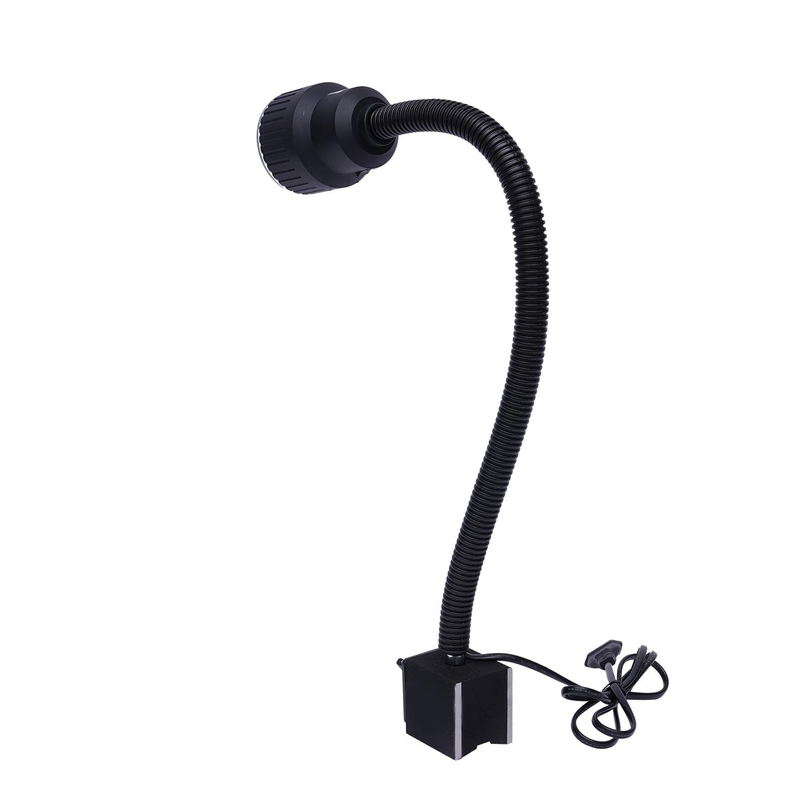 Elastyczne światło typu łabędzia szyja, 10 W, światło robocze LED, światło magnetyczne, tokarka, lampa LED CNC, temperatura barwowa 6500 K, przemysłowa lampa maszynowa, czarna