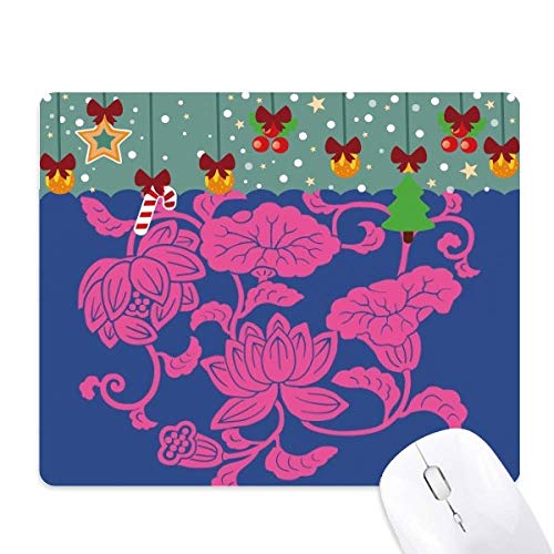 Tapis de souris japonais fleurs rouges en caoutchouc antidérapant pour bureau