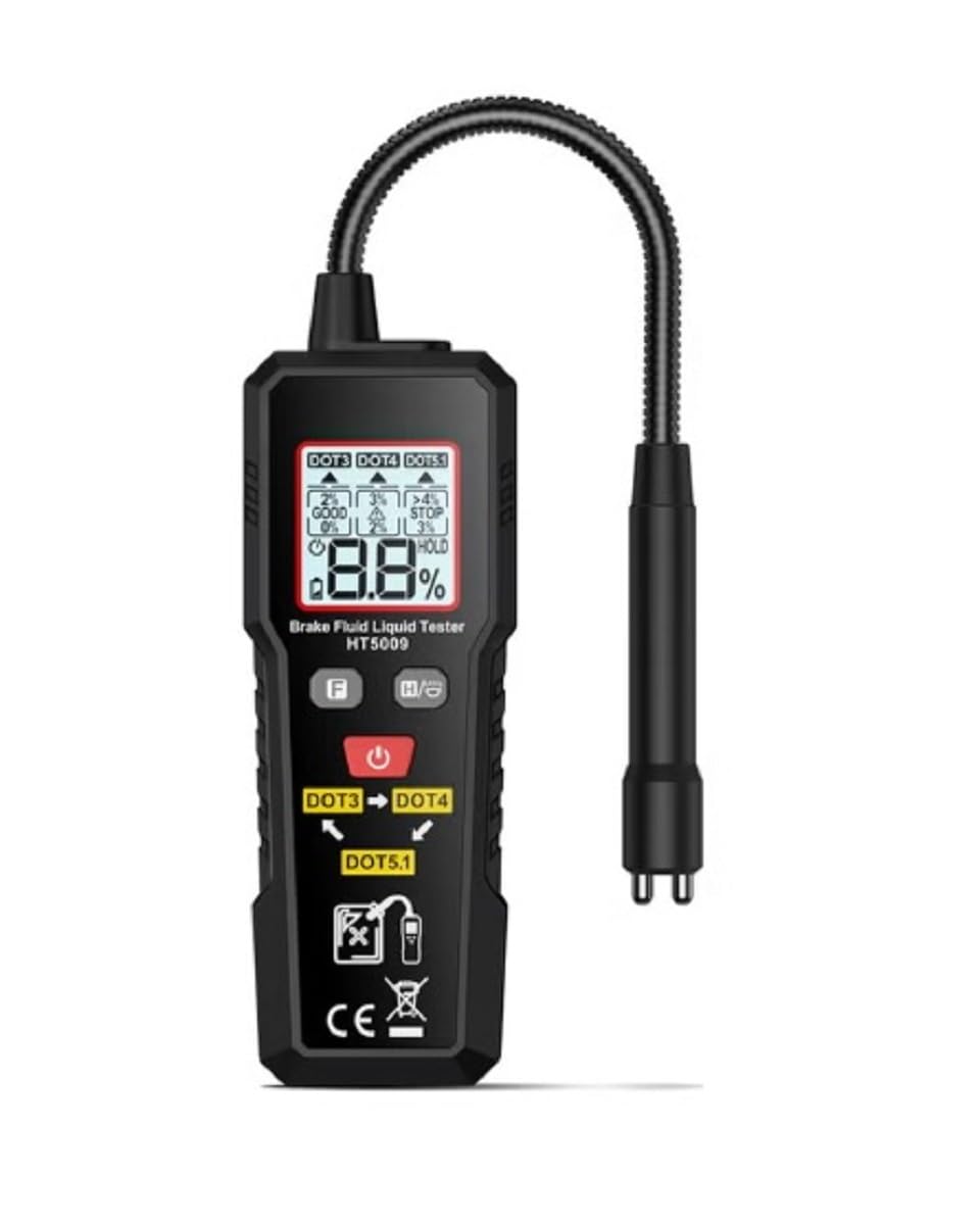 HT5009 Multi-function Car Oil Digital Brake Oil Fluid Moisture Detector Convenient Easy Use High Precision Metal Probe Detection Brake Fluid Liquid Tester-image-29