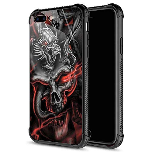 Coque iPhone 8 Plus antichoc et anti-rayures avec motif tête de mort tendance
