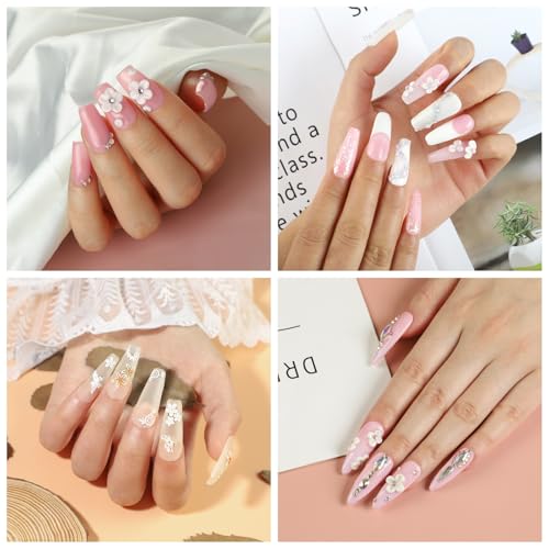 Image of COSCELIA Acrylic Nail Kit for Beginners with Drill, 3pcs Acrylic Powders (Clear, Pink, White), Professional Nail Kit with Accessories for Salon & DIY at Home