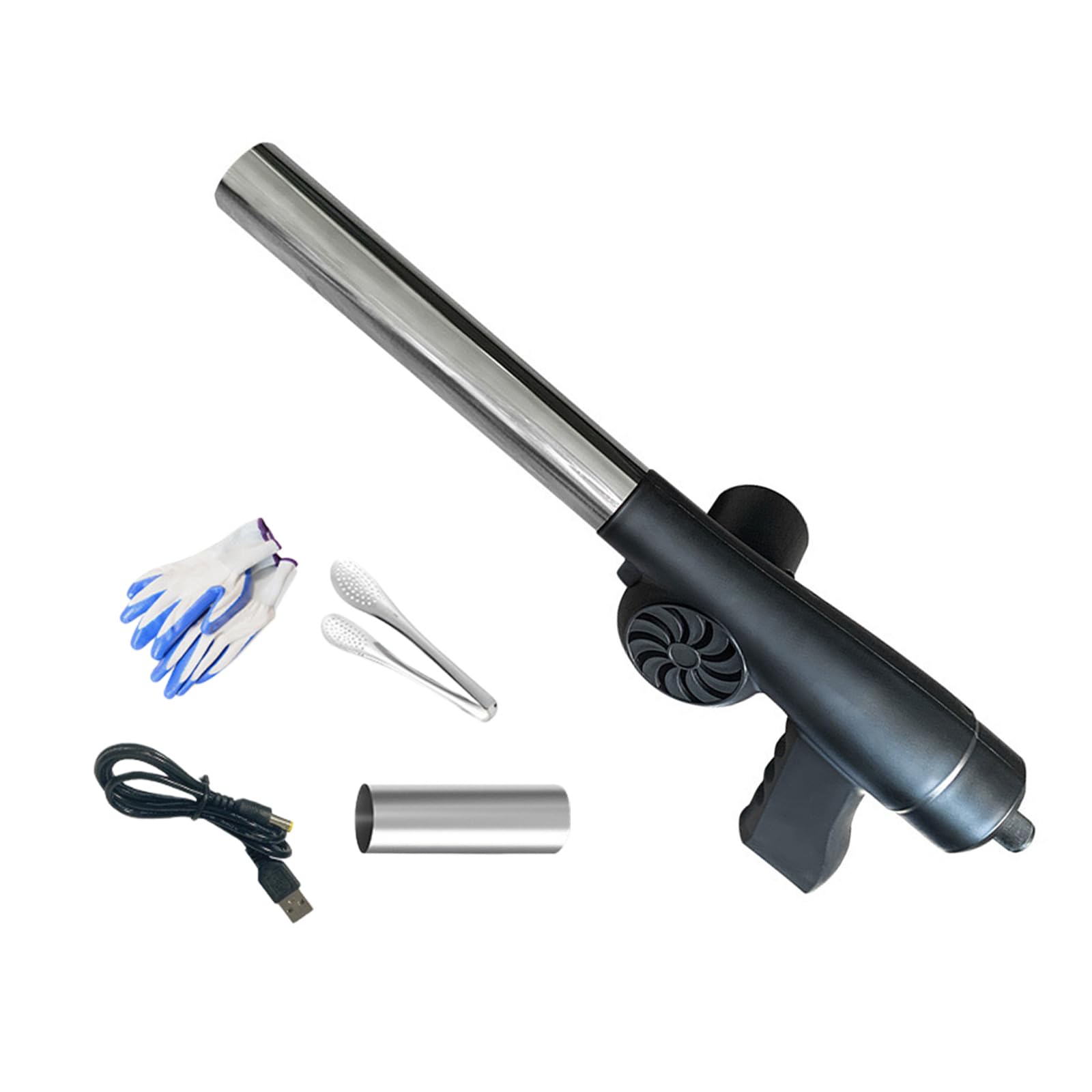 Changeable Speed USB Rechargeable Blower for Charcoal Grill Ignitions Handheld Fan Outdoor Cooking Flame Boosters BBQ Grill Accelerator