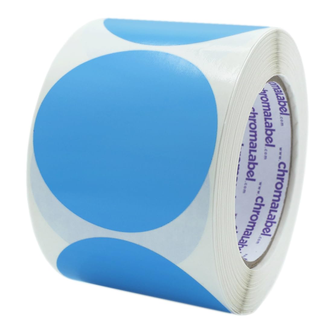 ChromaLabel 3 Inch Round Colored Stickers, Permanent Colored Labels Sticky Dots, Ideal Color Coding Labels for Office and School Projects - 500