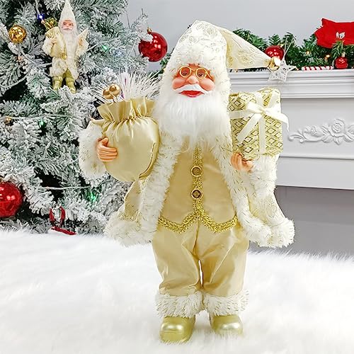 XFLYP Weihnachtsmann, Nettes rotes Plüschtier Stehender Mann...