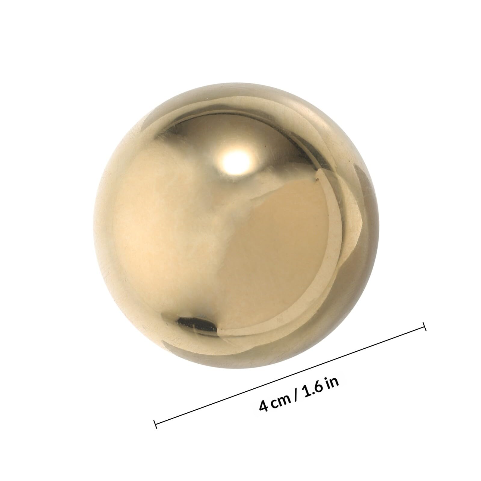 Palle da Massaggio in Ottone Dorato 40Mm Set da 2 per Esercizi Manuali e Decorazione da Tavolo, Sfera Liscia per Fitness e Rilassamento delle Mani, Accessorio Benessere per Adulti