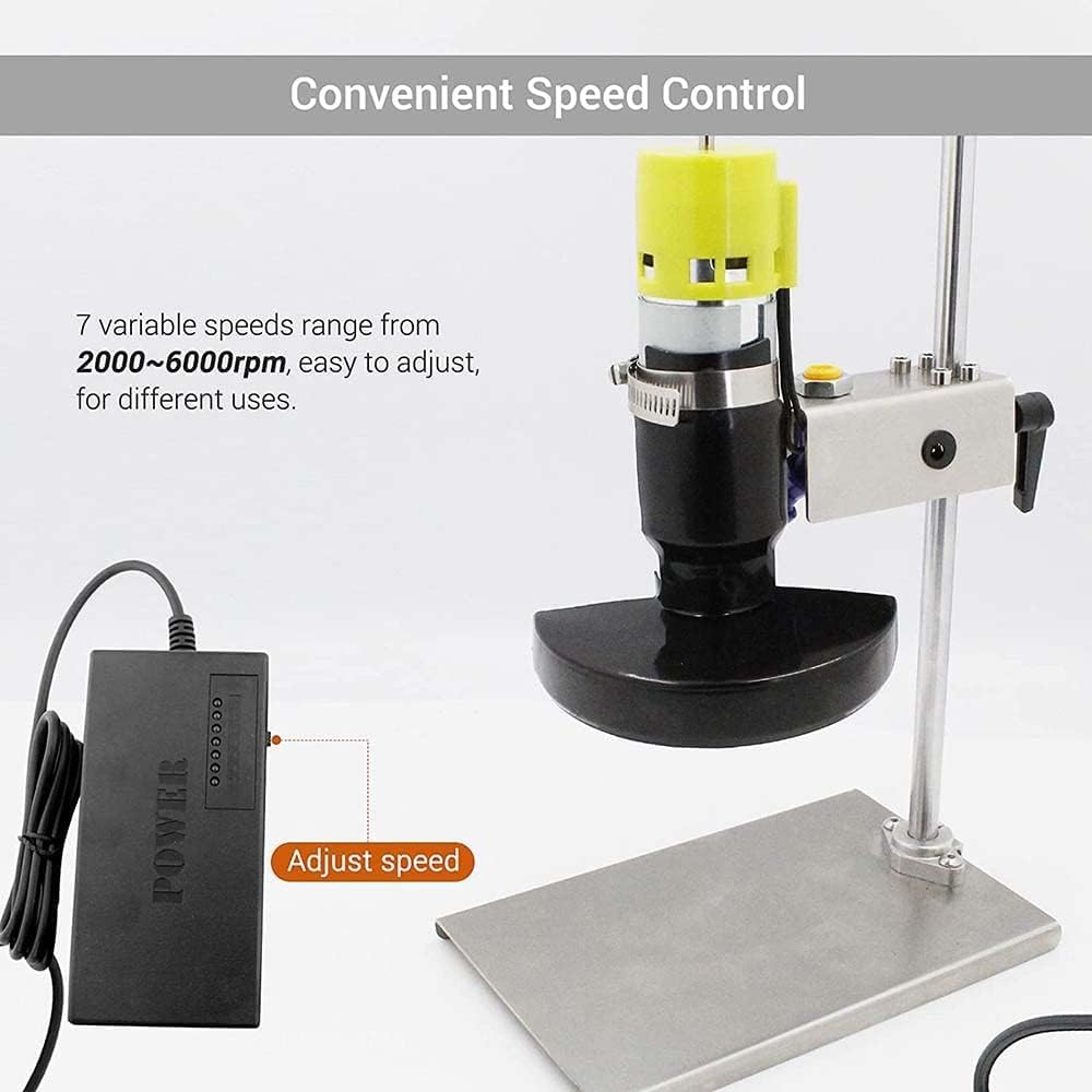 FAXIOAWA Cortador de Botellas de Vidrio, Velocidad del Motor Ajustable de 7 velocidades 6000rmin, máquina cortadora de Vidrio con Fuente de alimentación, para decoración de Manualidades Creativas DIY